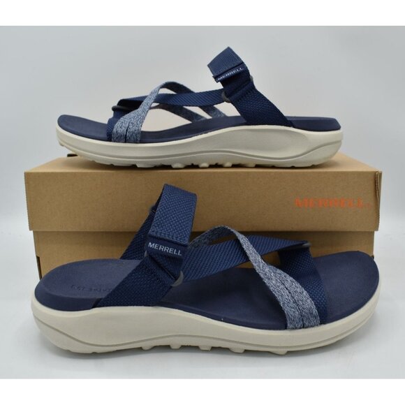Merrell Womens Size 8 District 4 Mendi Sea Navy Open Toe Sandals Shoes - Picture 10 of 12